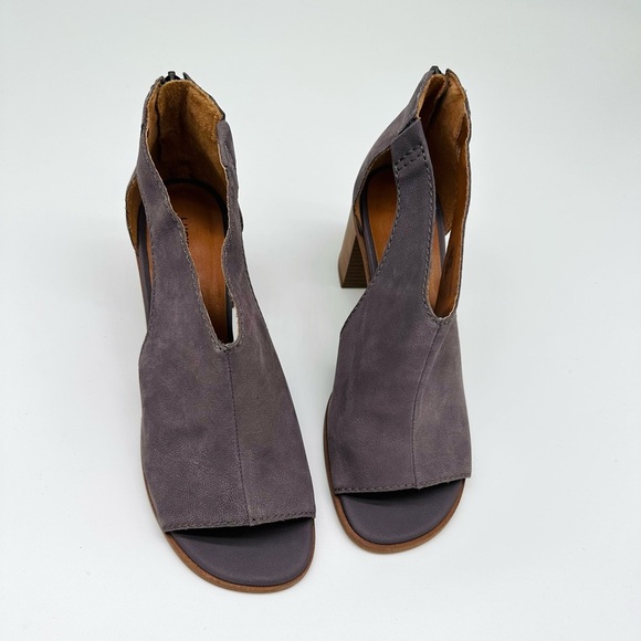 Lucky Brand Gray Saimy  Heeled Booties - Picture 2 of 5